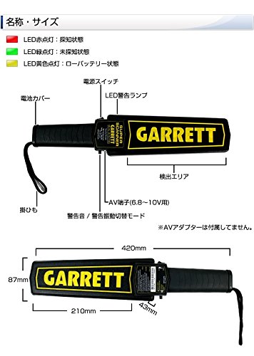 Amazon.co.jp: GARRETT 携帯型金属探知機 スーパースキャナー 防犯警備